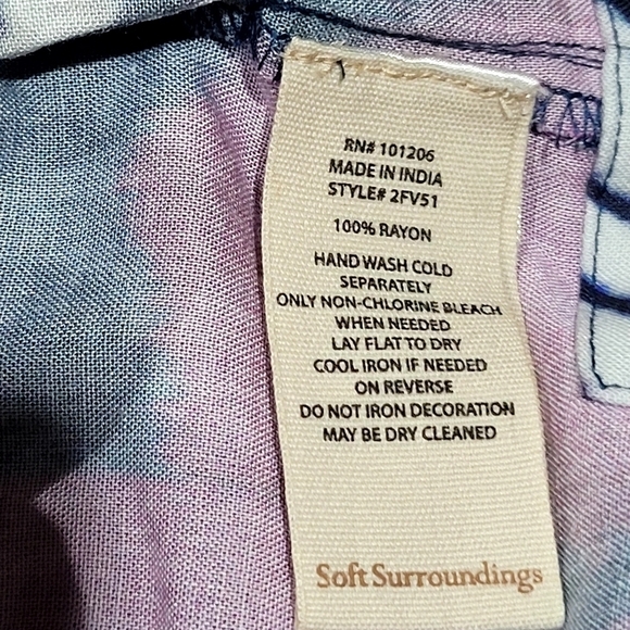 NWT SOFT SURROUNDINGS S/M Colorful Embellished Seashells Kimono Coverup Floral - Picture 10 of 13